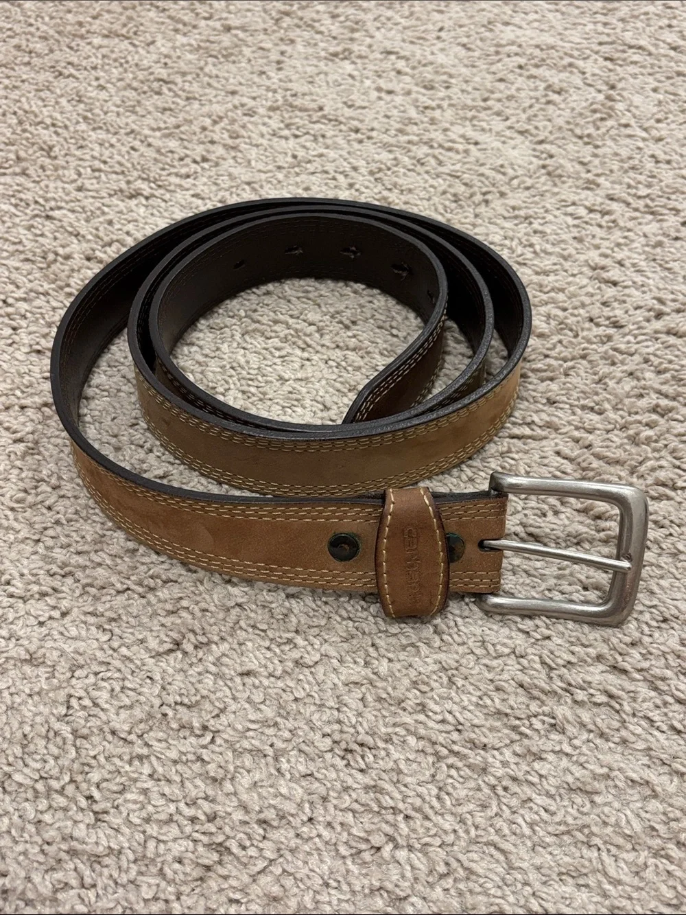 Carhartt 2202 Detroit Cowhide Leather Belt Brown Men’s Size 48